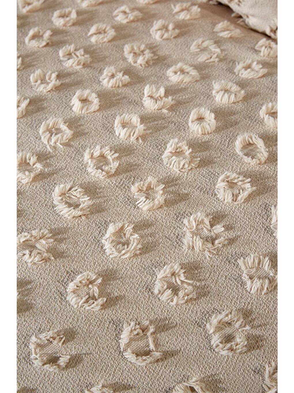 Konik 2 Parça Tek Kişilik Pike Takımı Bej-2