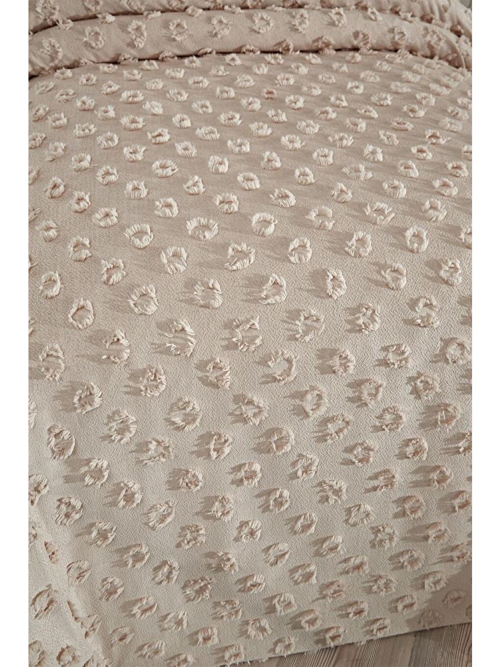 Konik 2 Parça Tek Kişilik Pike Takımı Bej-3