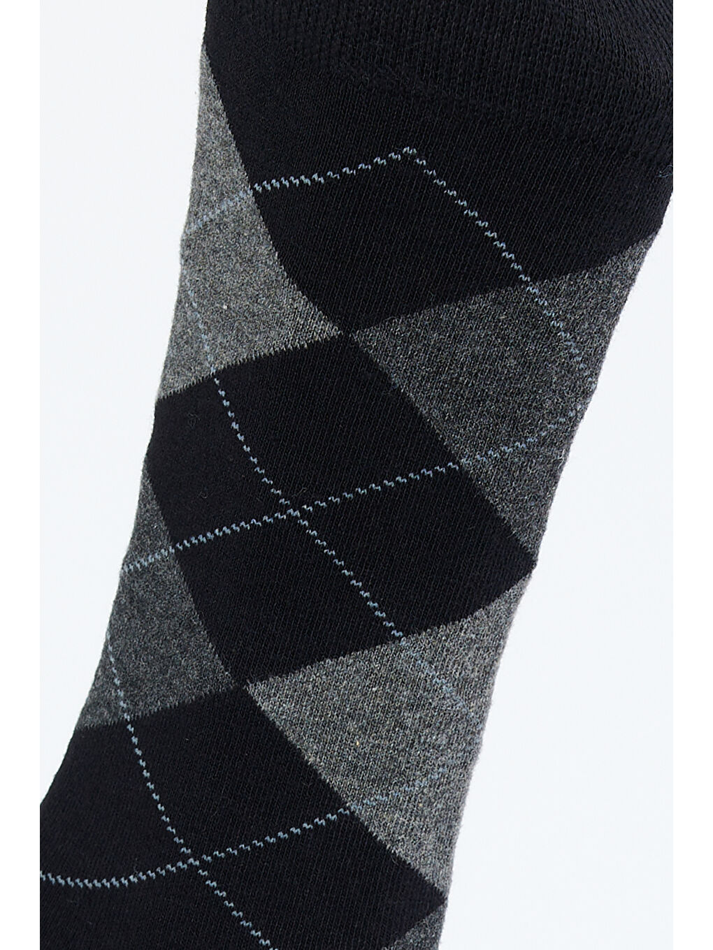 Erkek Siyah-Antrasit Desenli Soket Çorap-1