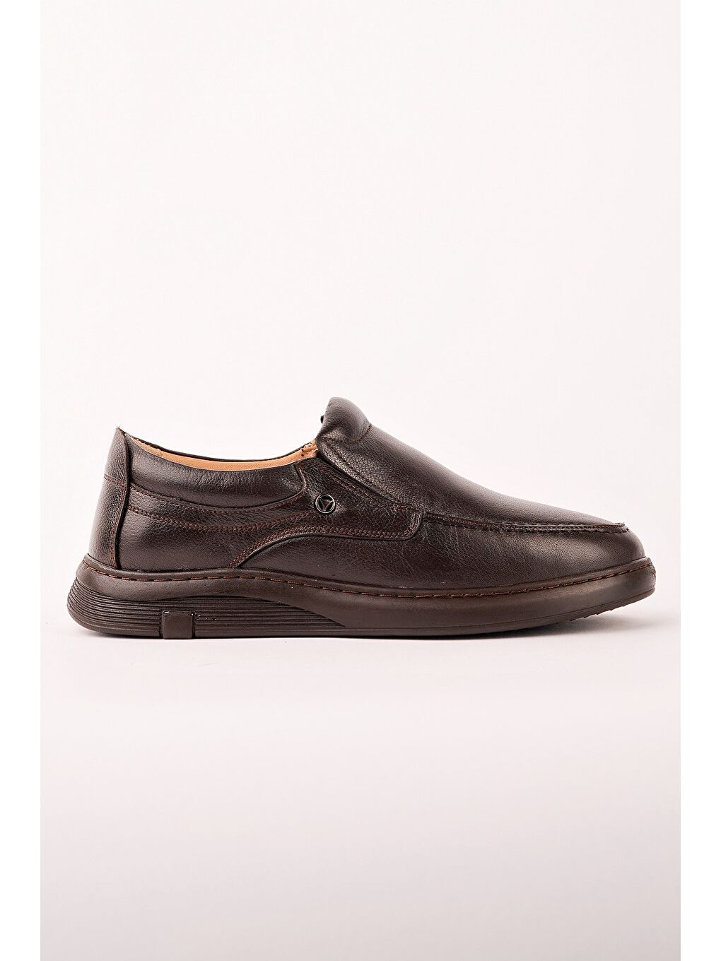 Kahverengi LEGACY Hakiki Deri Bağcıksız Rahat Taban Erkek Günlük Klasik Casual Ayakkabı