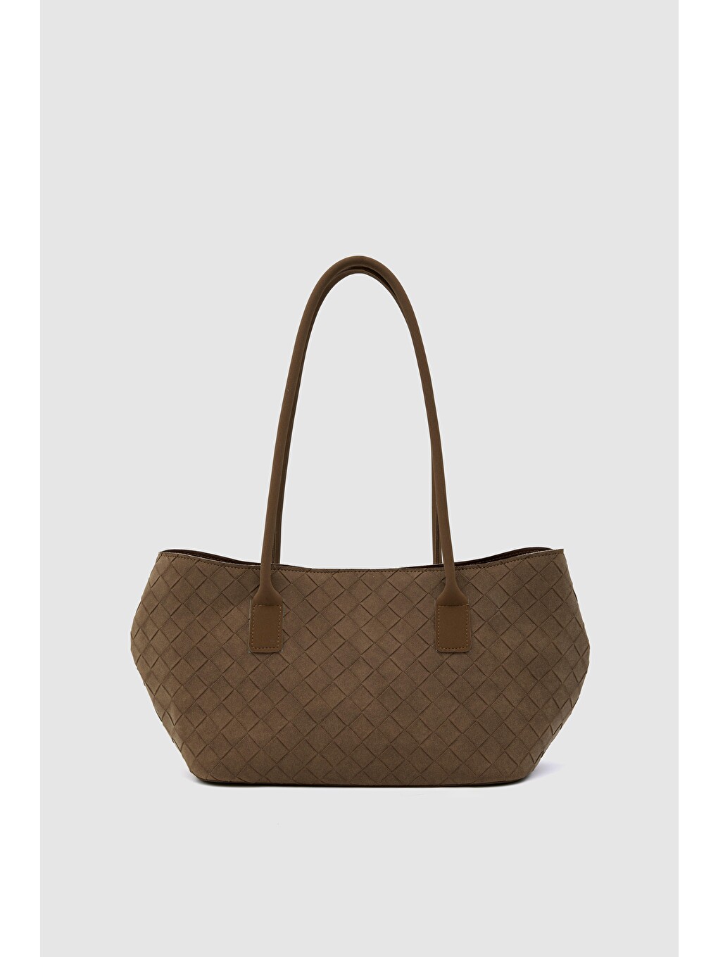 Kahverengi Veneta Süet Shopper Omuz Çantası Taba-1