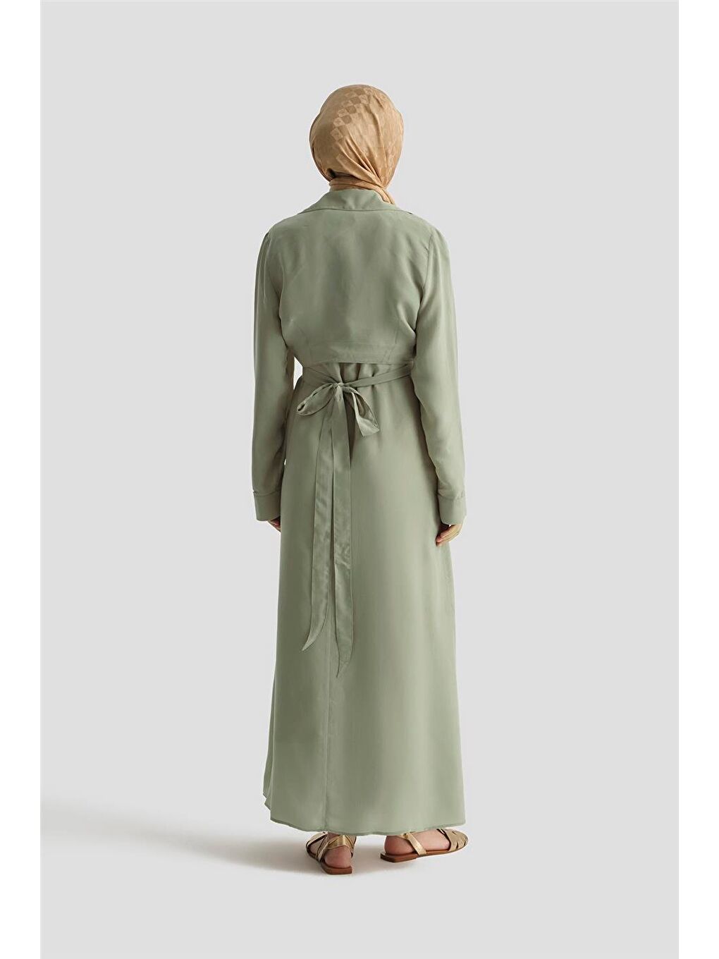 Yeşil Bluz Elbiseli Takım 25Y6009 Çağla-4