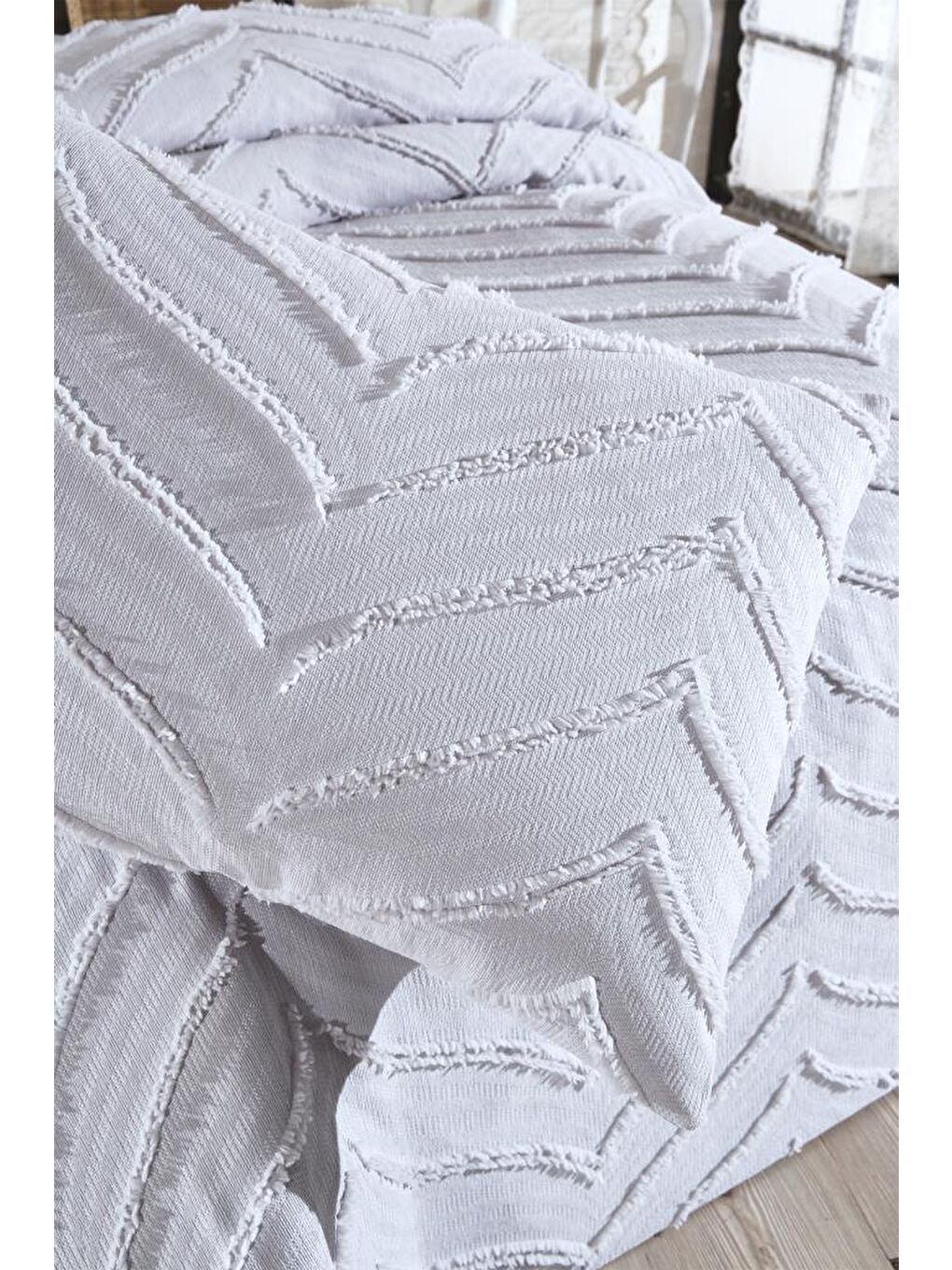 Sementina 2 Parça Tek Kişilik Pike Takımı Gri-3