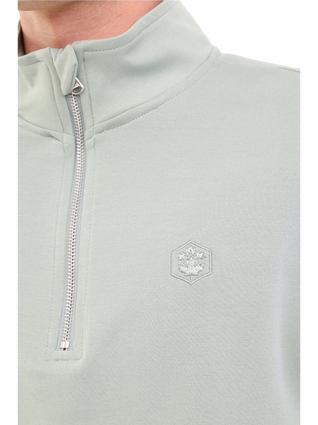 MB BS47 HZIP SW 5PR Yeşil Erkek Sweatshirt-3