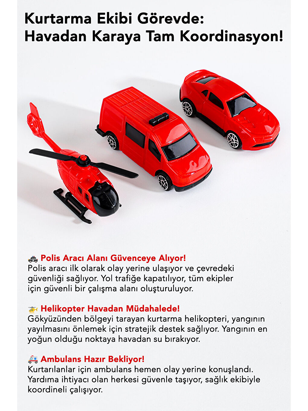 48 Parça İtfaiye Oyuncak Seti - Sırt Çantalı Asansörlü Araba Garaj Helikopter Pisti Oyun Seti-2