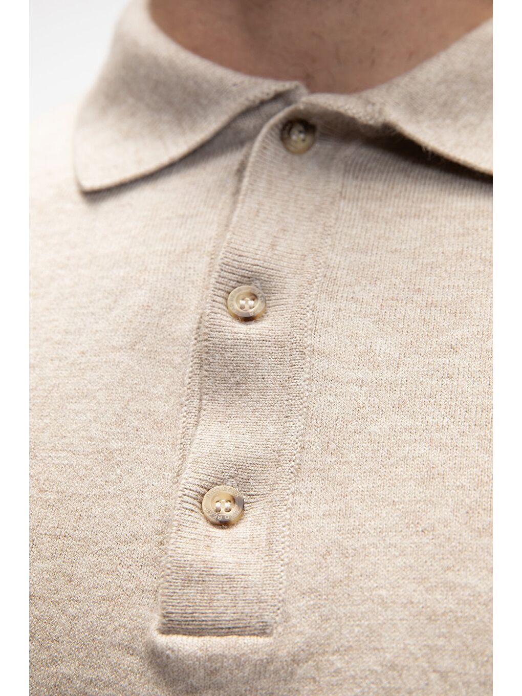 Kuger Bej Polo Yaka Erkek Triko Kazak-4