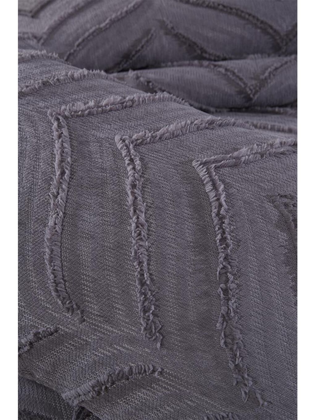 Sementina 3 Parça Çift Kişilik Pike Takımı Antrasit-4