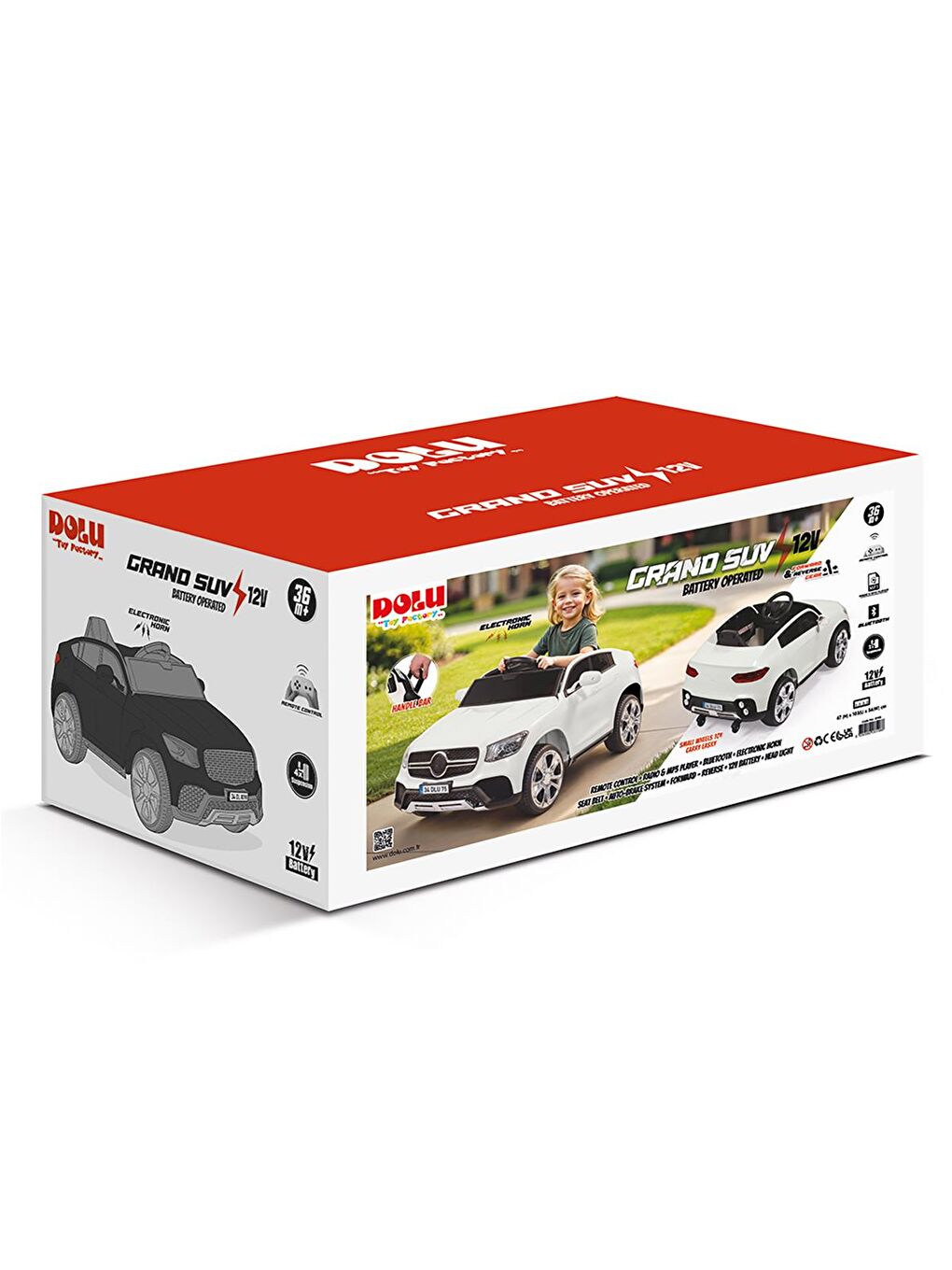 Grand SUV 12 Volt Uzaktan Kumandalı Akülü Araba - Beyaz Standart-1