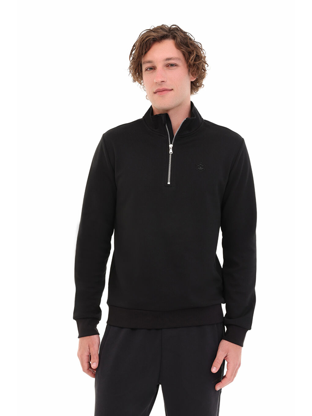 MB BS47 HZIP SW 5PR Siyah Erkek Sweatshirt