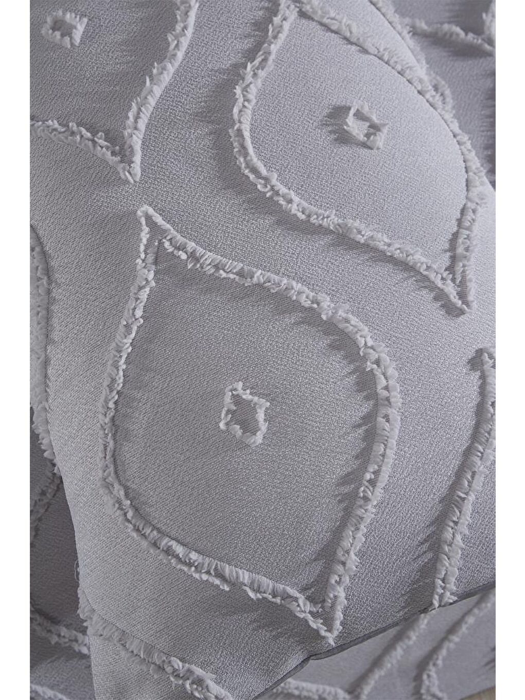 Pirot 3 Parça Çift Kişilik Pike Takımı Gri-6