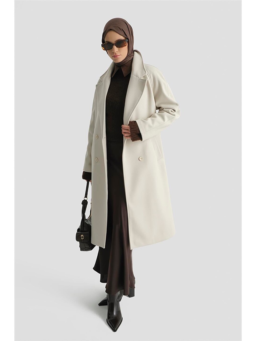 Ekru Kaşe Kaban 25Kd2601 Krem-1