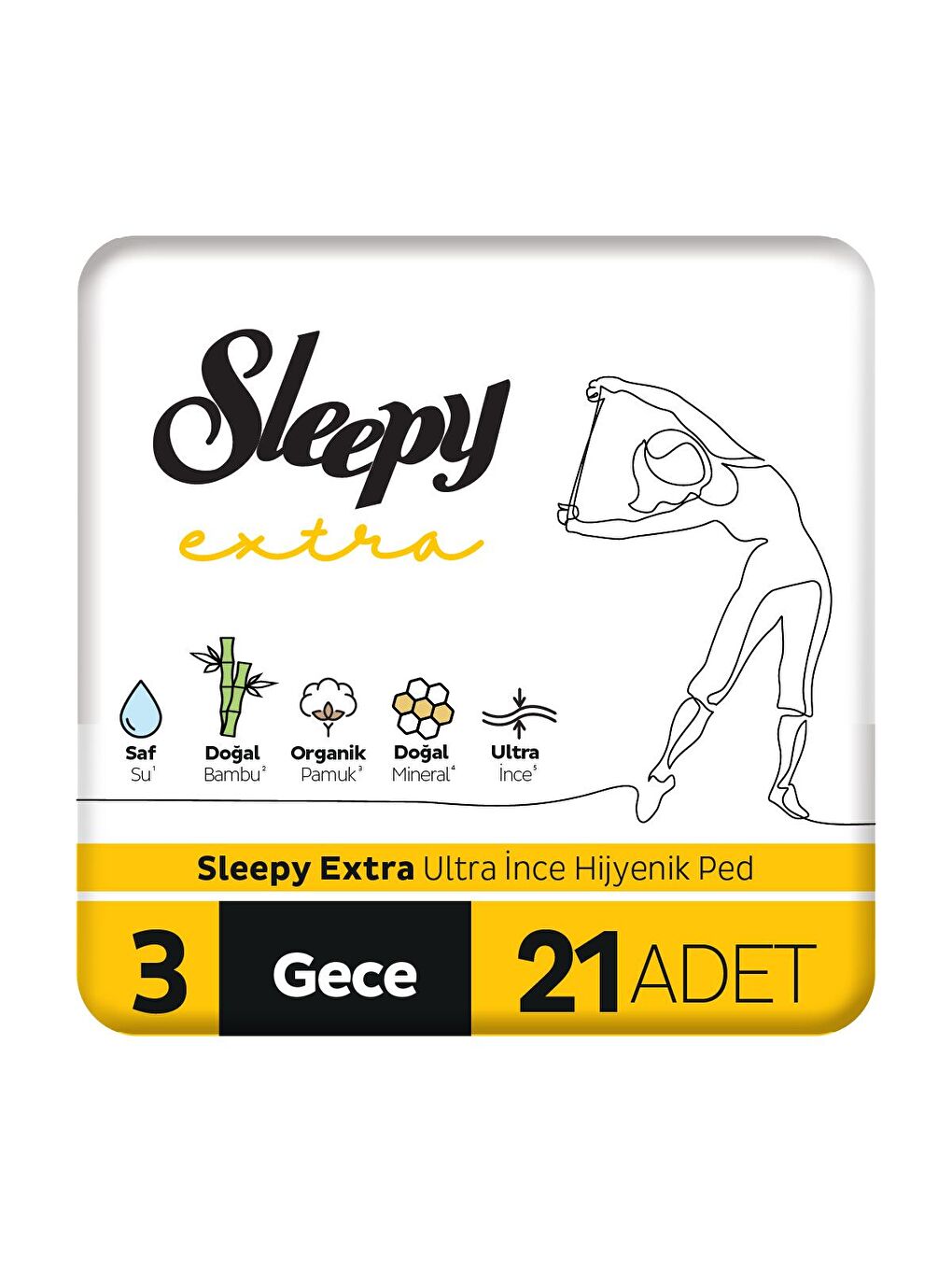 Extra Ultra İnce Hijyenik Ped Gece 21 Adet Ped