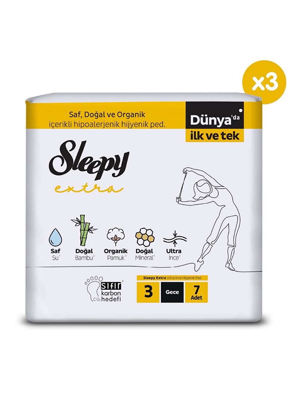 Extra Ultra İnce Hijyenik Ped Gece 21 Adet Ped-1