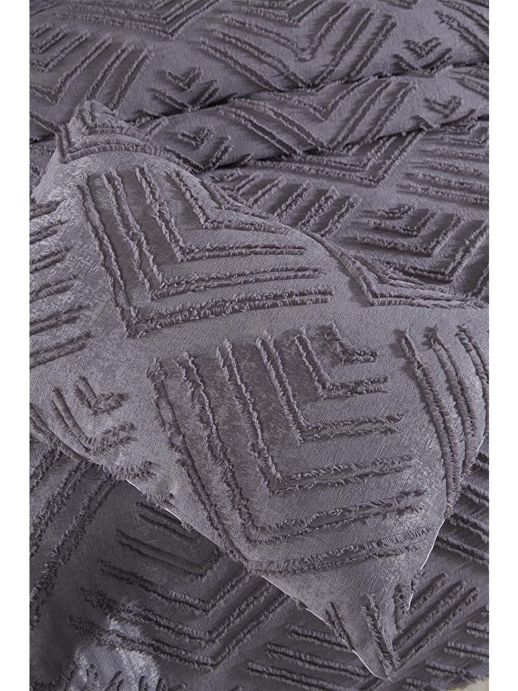 Pine 3 Parça Çift Kişilik Pike Takımı Antrasit-3