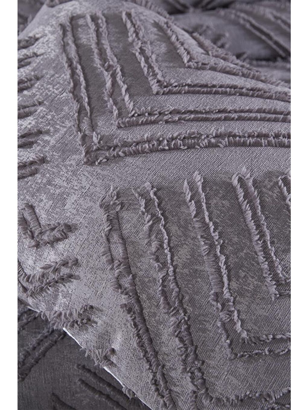 Pine 3 Parça Çift Kişilik Pike Takımı Antrasit-4