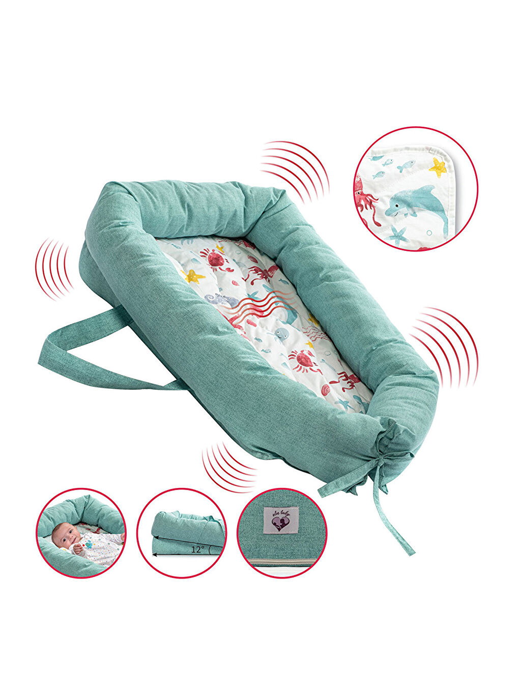 Masajlı Relax Pilli Bebek Reflü Yatağı-2