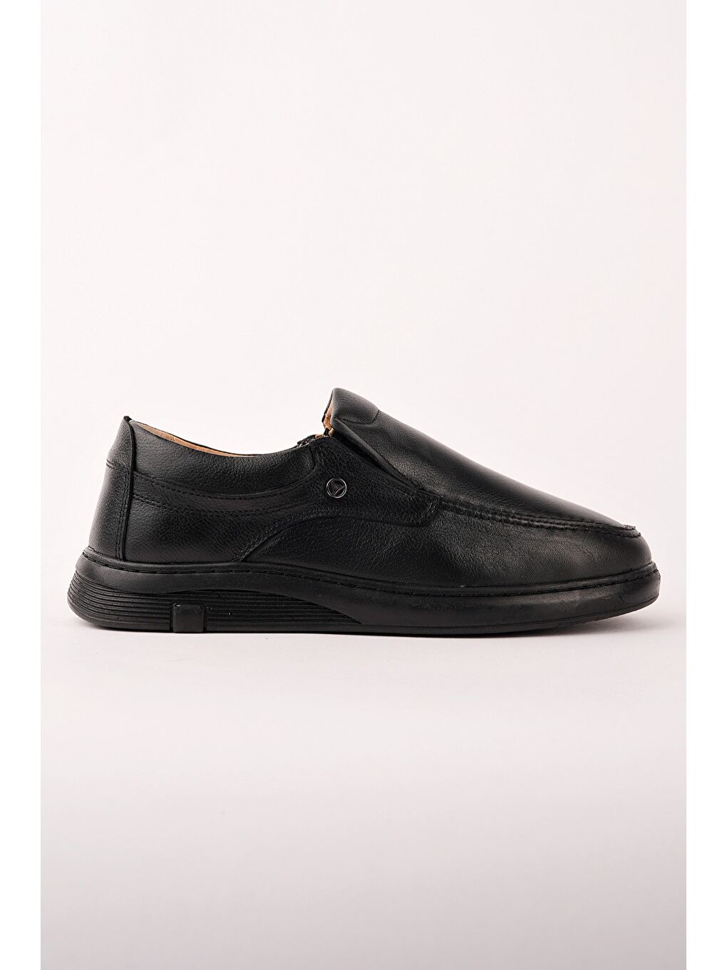 Siyah LEGACY Hakiki Deri Bağcıksız Rahat Taban Erkek Günlük Klasik Casual Ayakkabı-4