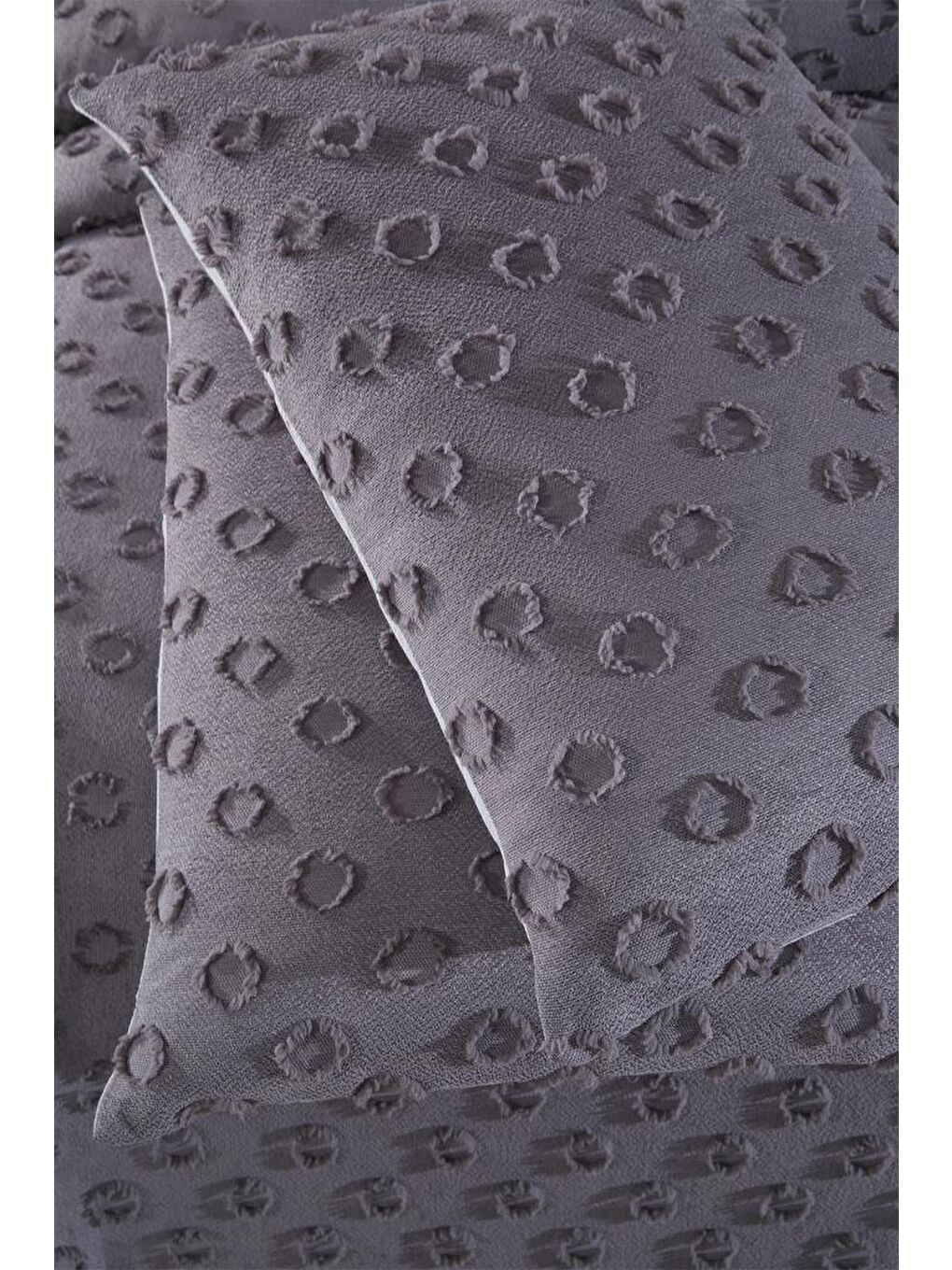 Konik 3 Parça Çift Kişilik Pike Takımı Antrasit-4