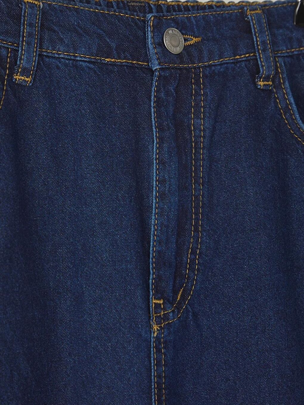 Koyu Lacivert Erkek Çocuk Balon Fit %100 Pamuk Lastikli Denim Jean Pantolon-3