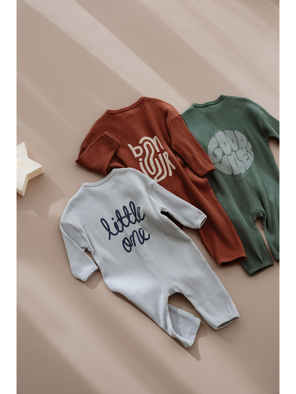 Karışık Little Chill Serisi 3'lü baskılı Tulum Set-4