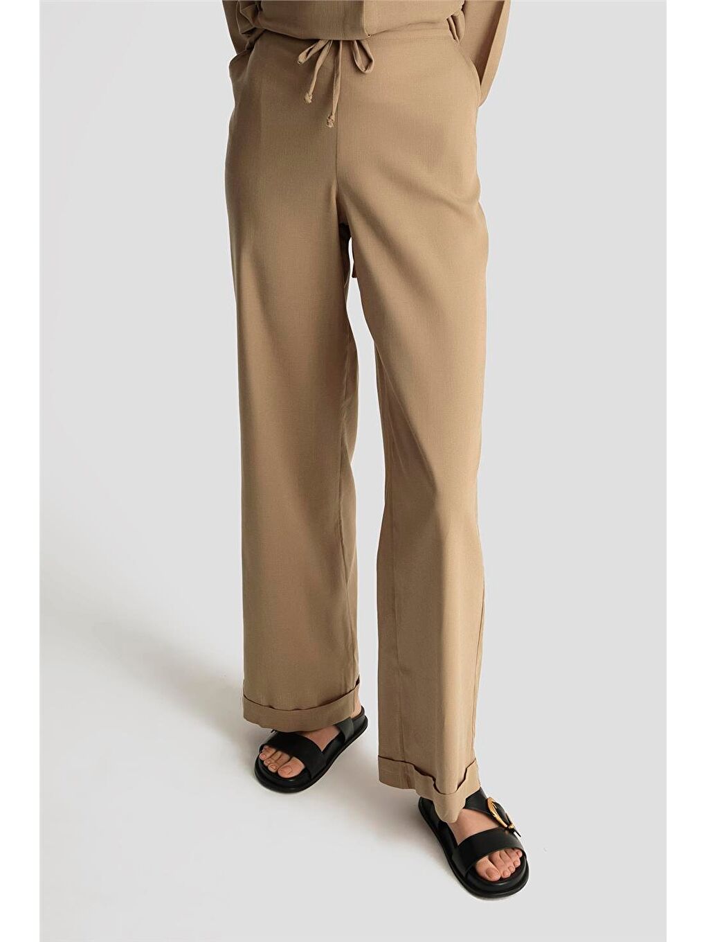 Bej Keten Takım 25Yd9157 Vizon-4