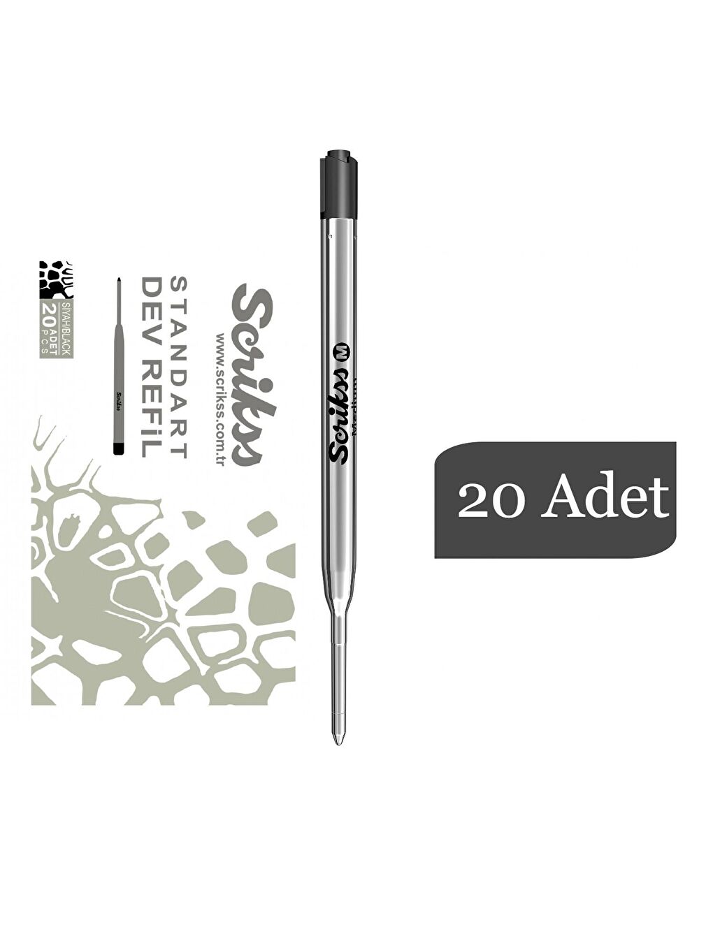 Standart Dev Refil Kalem Yedeği Siyah 20 Adet