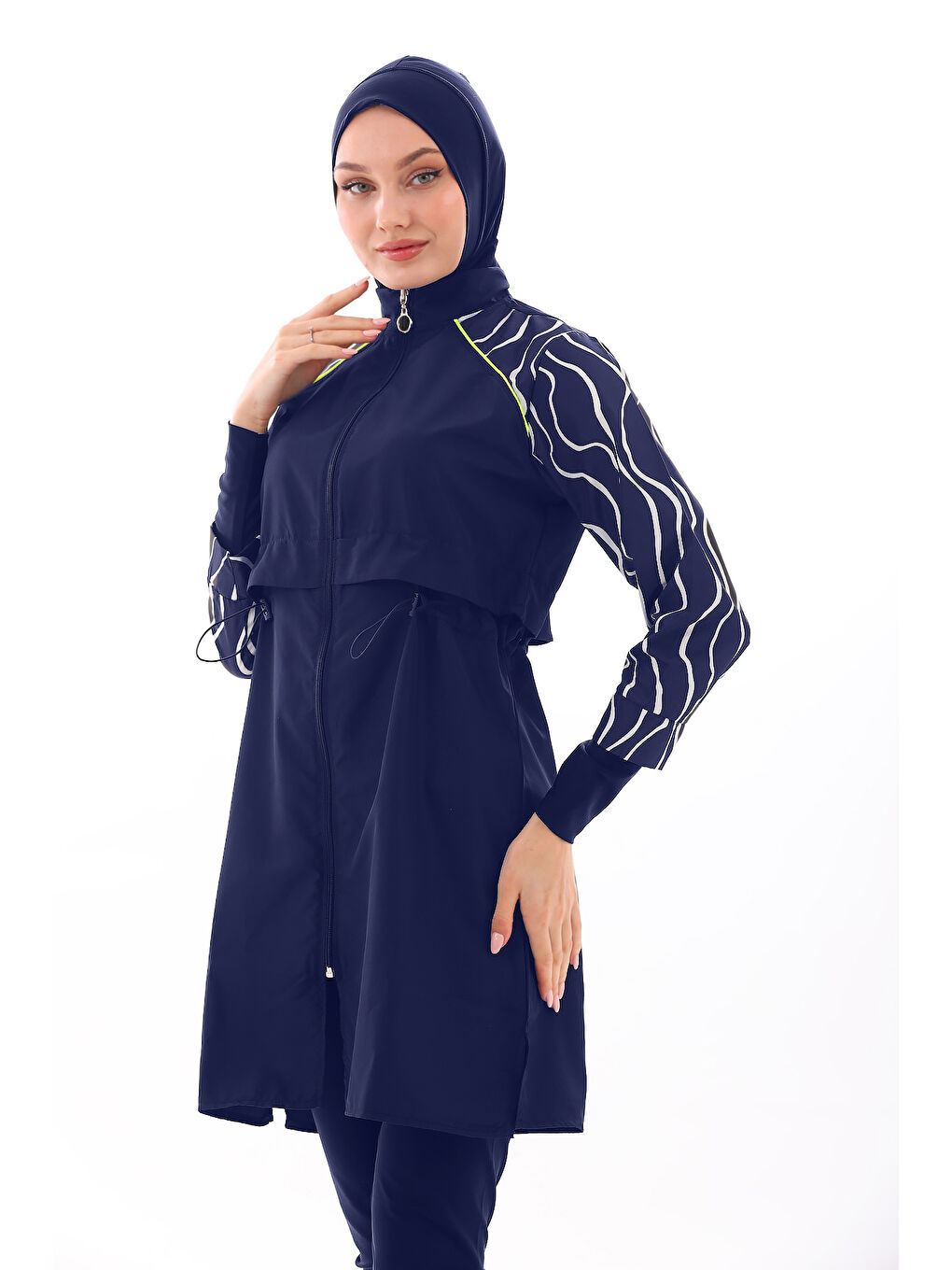 Tam Kapalı Tesettür Mayo Duru 2425 Lacivert-3