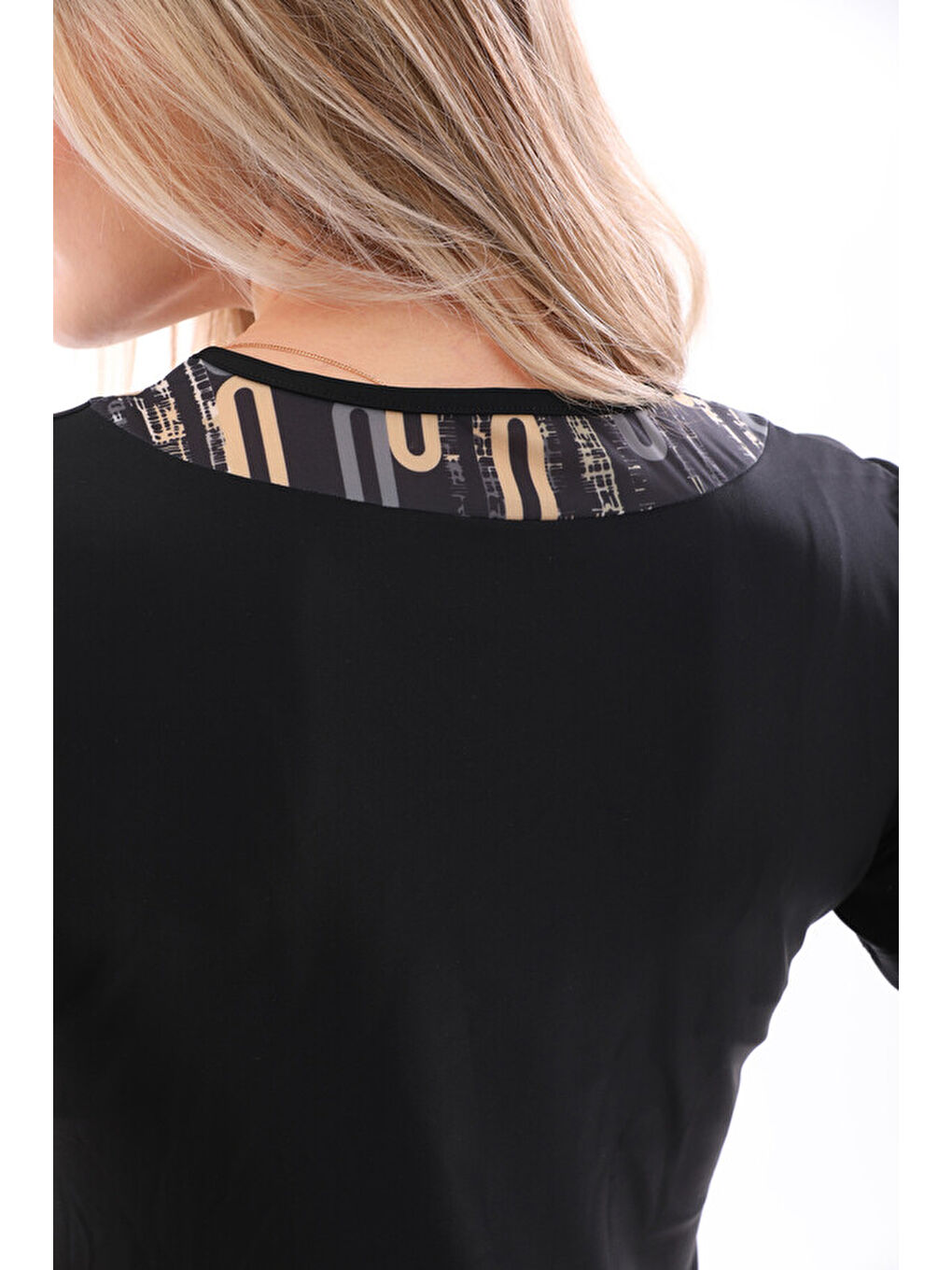 Elastanlı Yarı Kapalı Mayo 2416 Amber Siyah-4