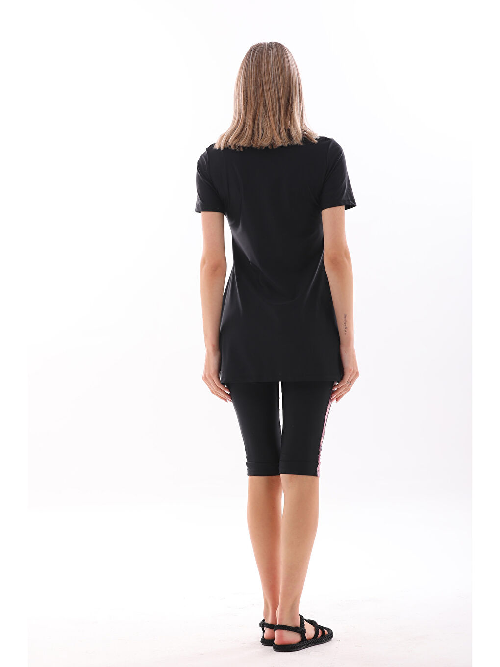 Elastanlı Yarı Kapalı Mayo 2416 Amber Mor-2