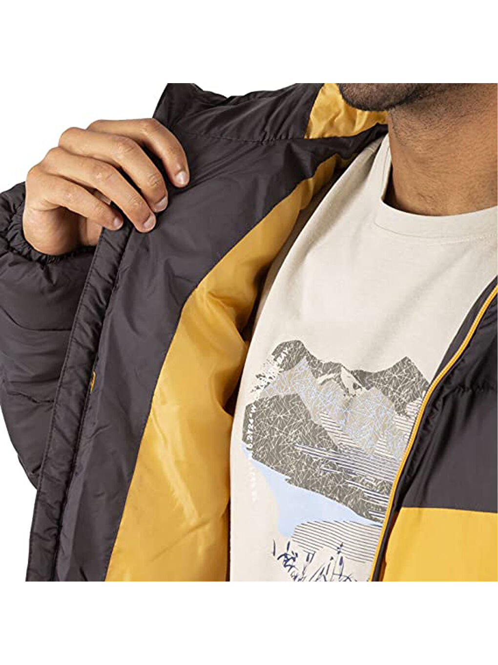 Oskar - Padded Erkek Sarı Outdoor Mont ve Ceketi-2