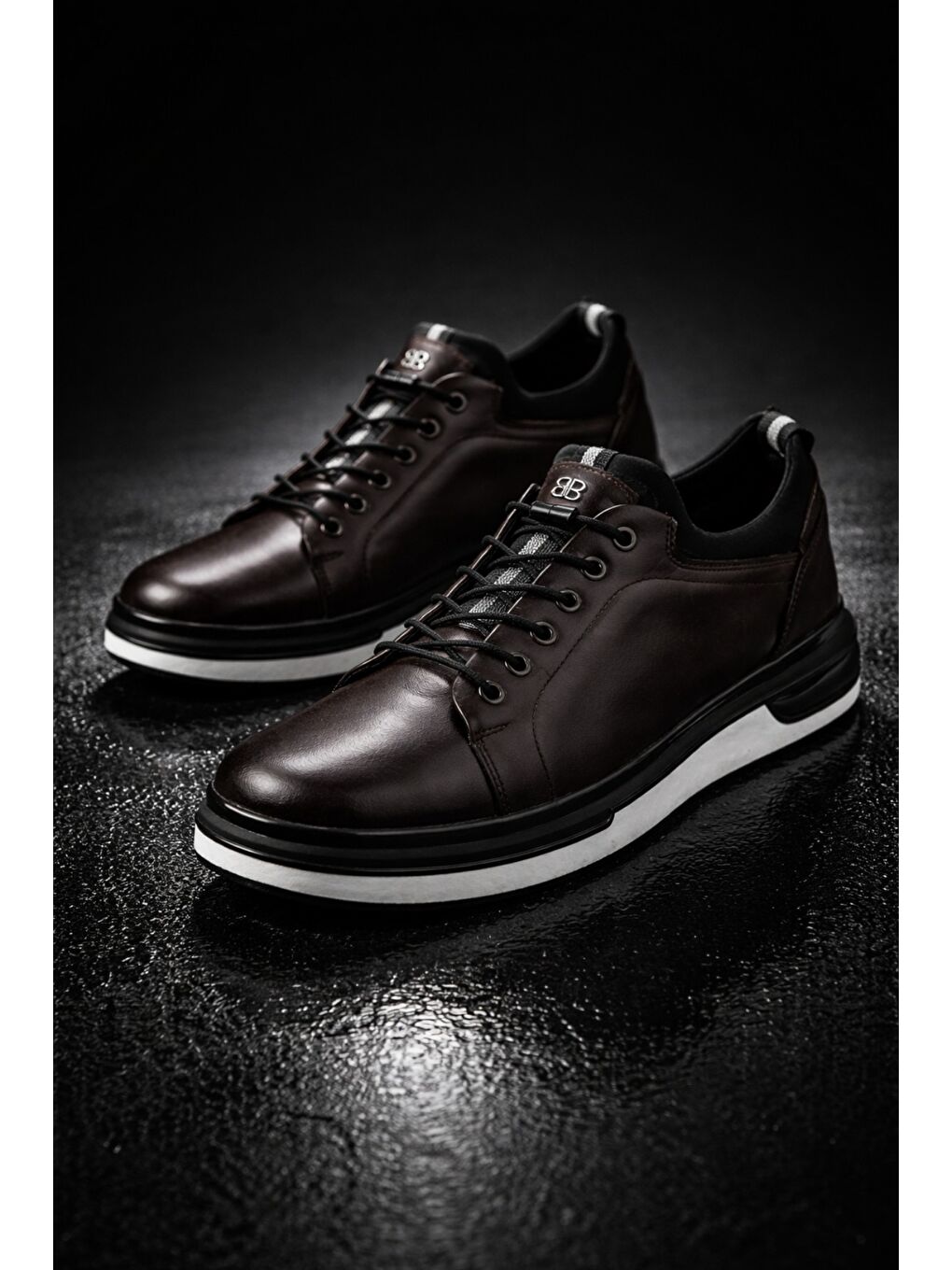 Kahverengi REİD Hakiki Deri Erkek Kalın Taban Bağcıklı Günlük Casual Sneaker-7