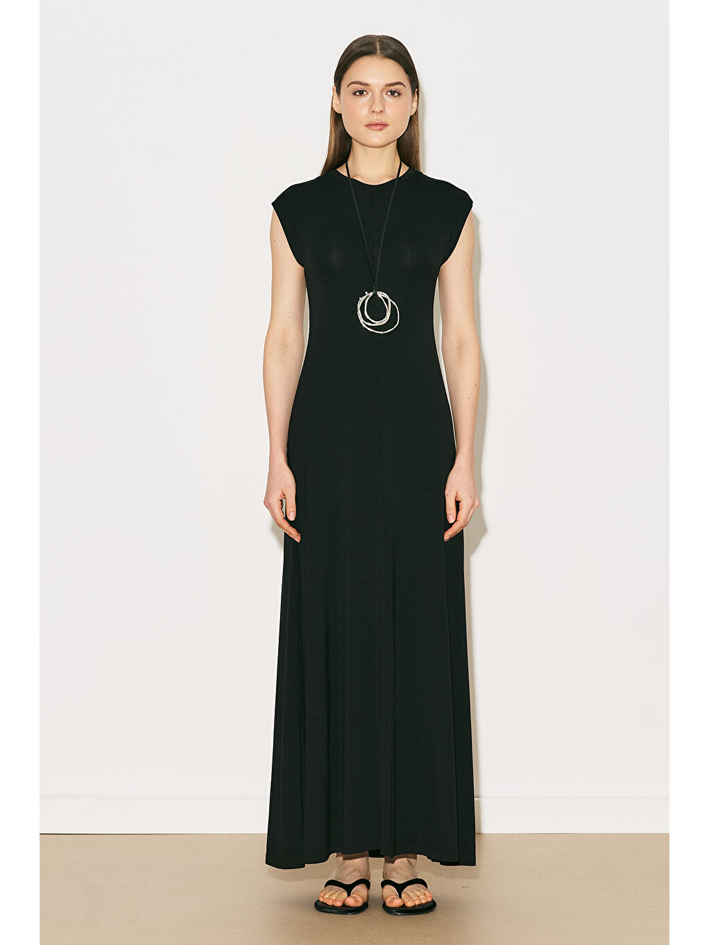 Easy Rahat Uzun Elbise Siyah