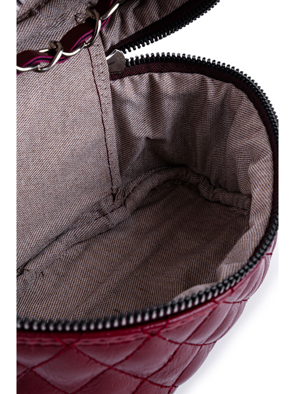 Suni Deri Almira Kadın Çapraz Çanta Bordo-3