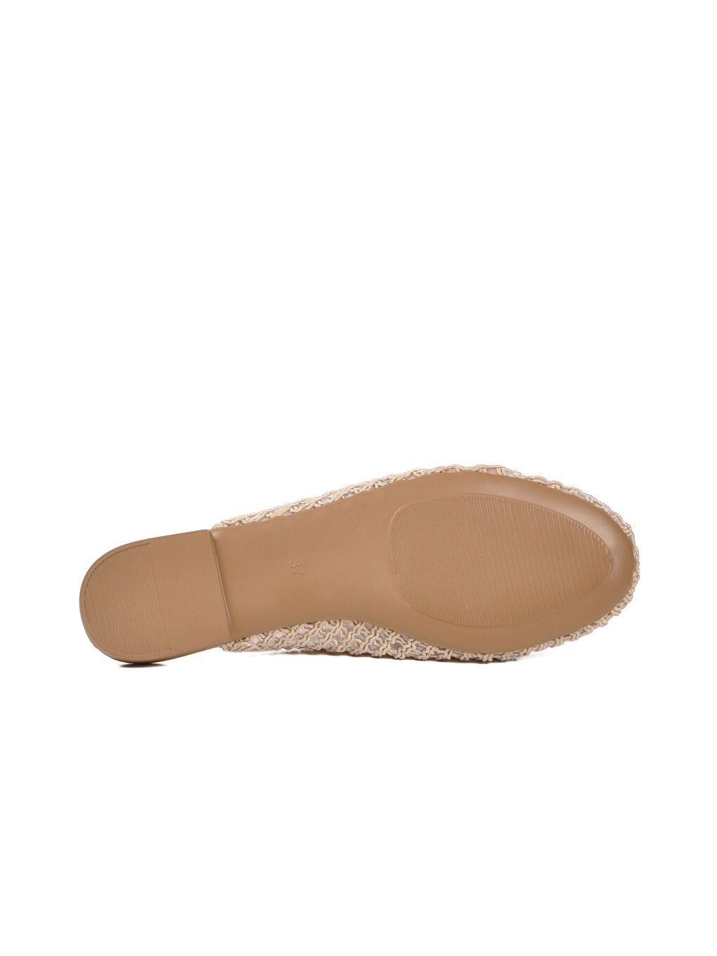 Bej Triko Hafif Önü Kapalı Kadın Terlik 335391 Z-4