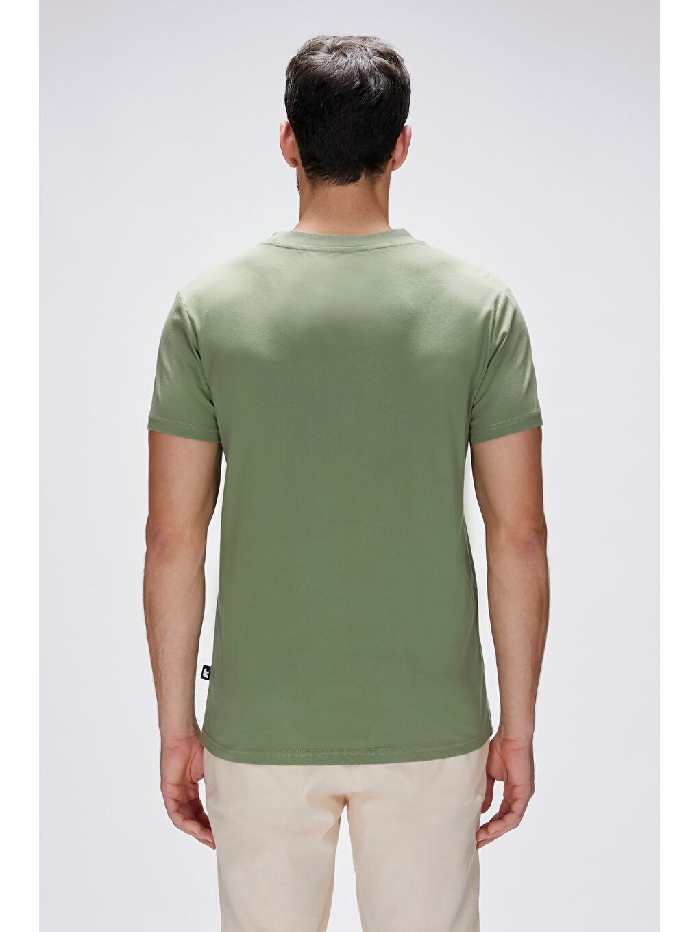Flint Yeşil Erkek Baskılı Tişört-4