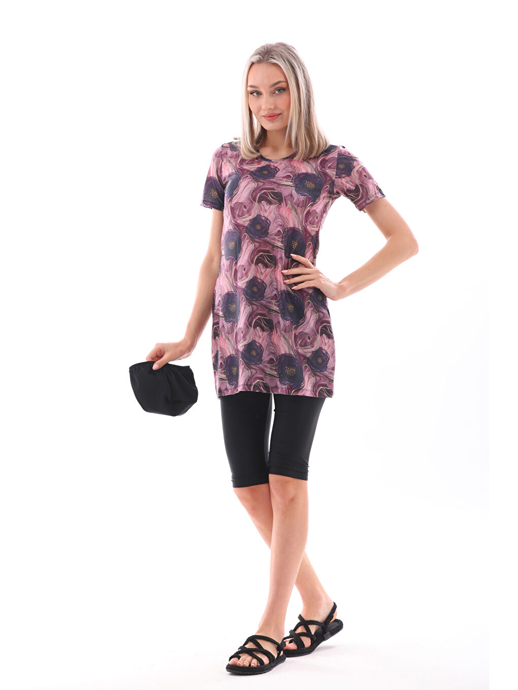 Elastanlı Yarı Kapalı Mayo 2415 Helen Mor-1