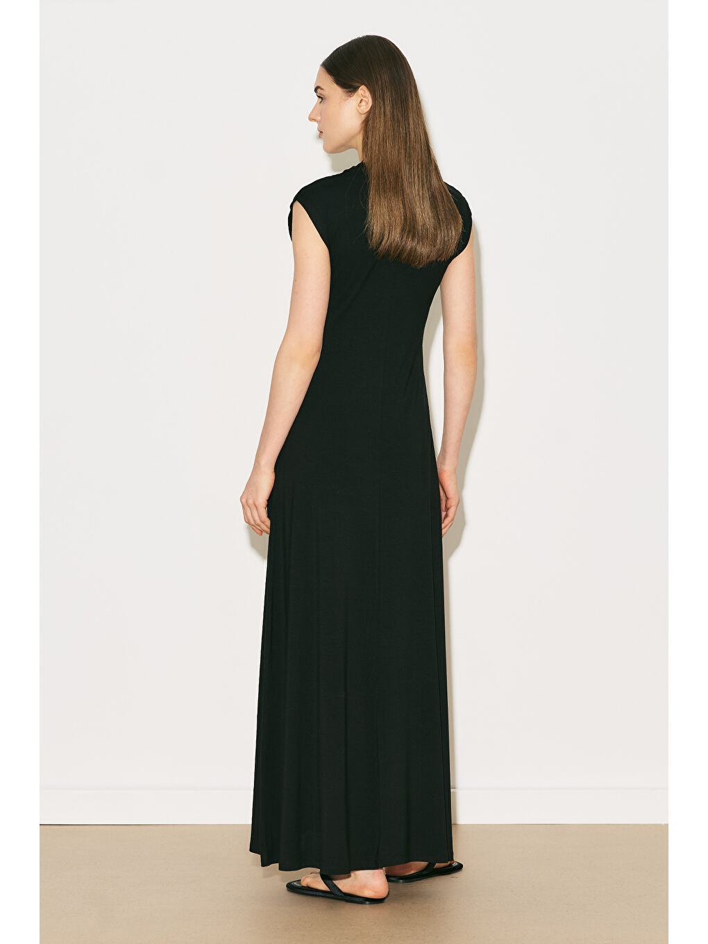 Easy Rahat Uzun Elbise Siyah-4