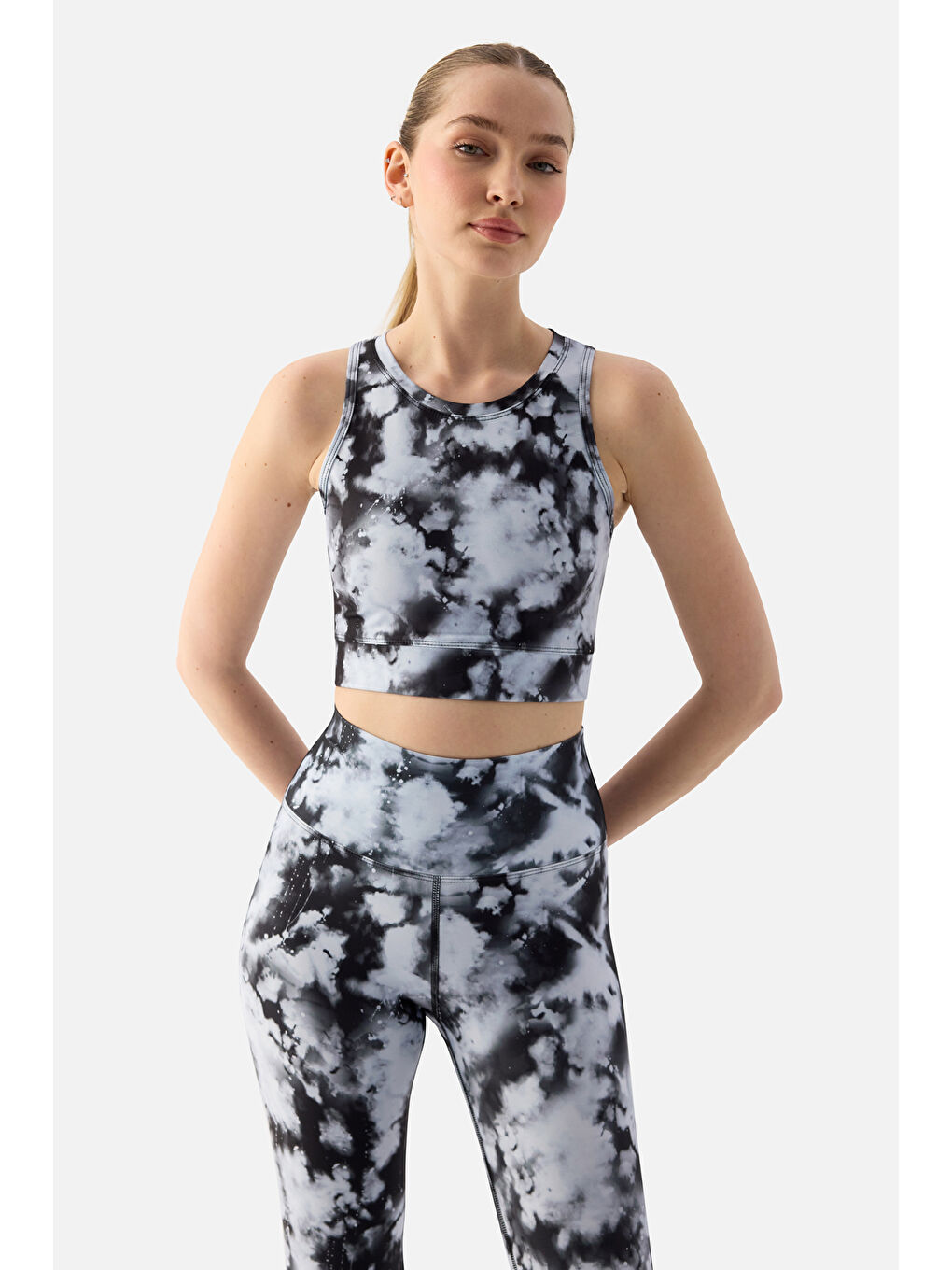 Karışık Koyu Bulut Dijital Spor Bra