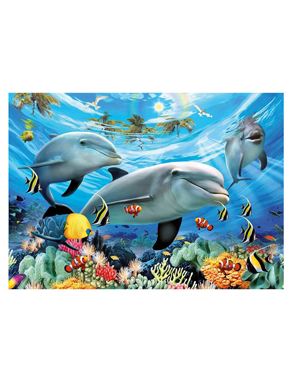 Çocuk Puzzle 60 Parça Yunuslar 95933-1