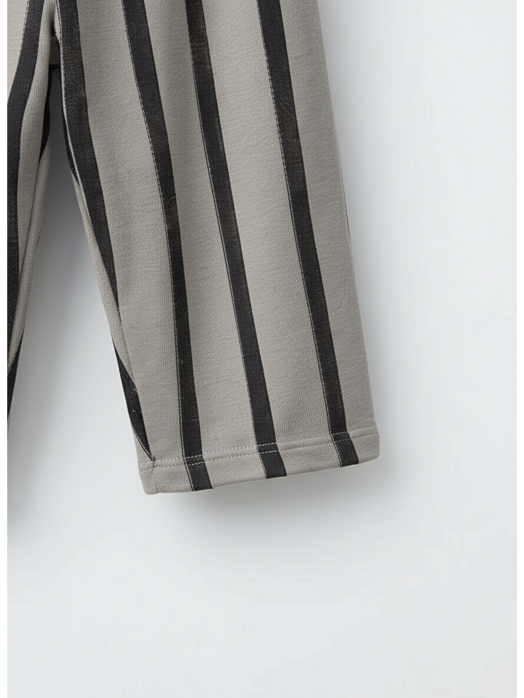 Karışık Çocuk Pamuklu Gri Çizgili Eşofman Altı – Elastik Bel Bağcıklı-2