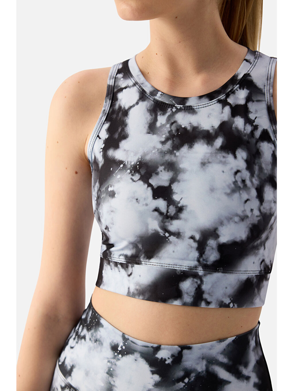 Karışık Koyu Bulut Dijital Spor Bra-3