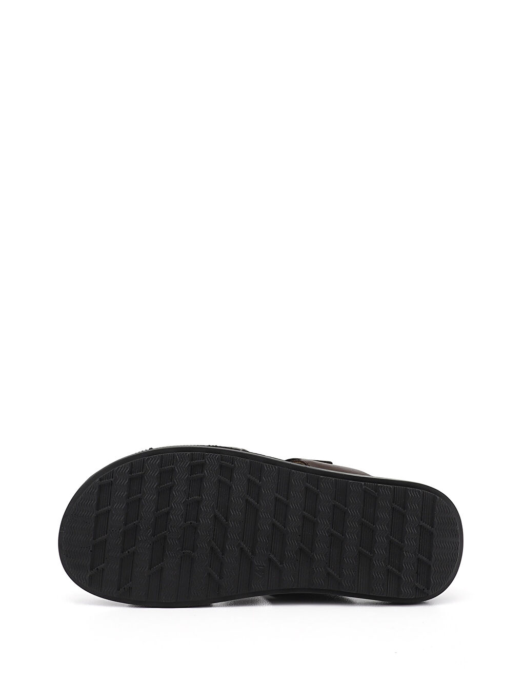 Kahverengi Erkek KAHVERENGİ Cırt Bantlı Hakiki Deri Terlik-4