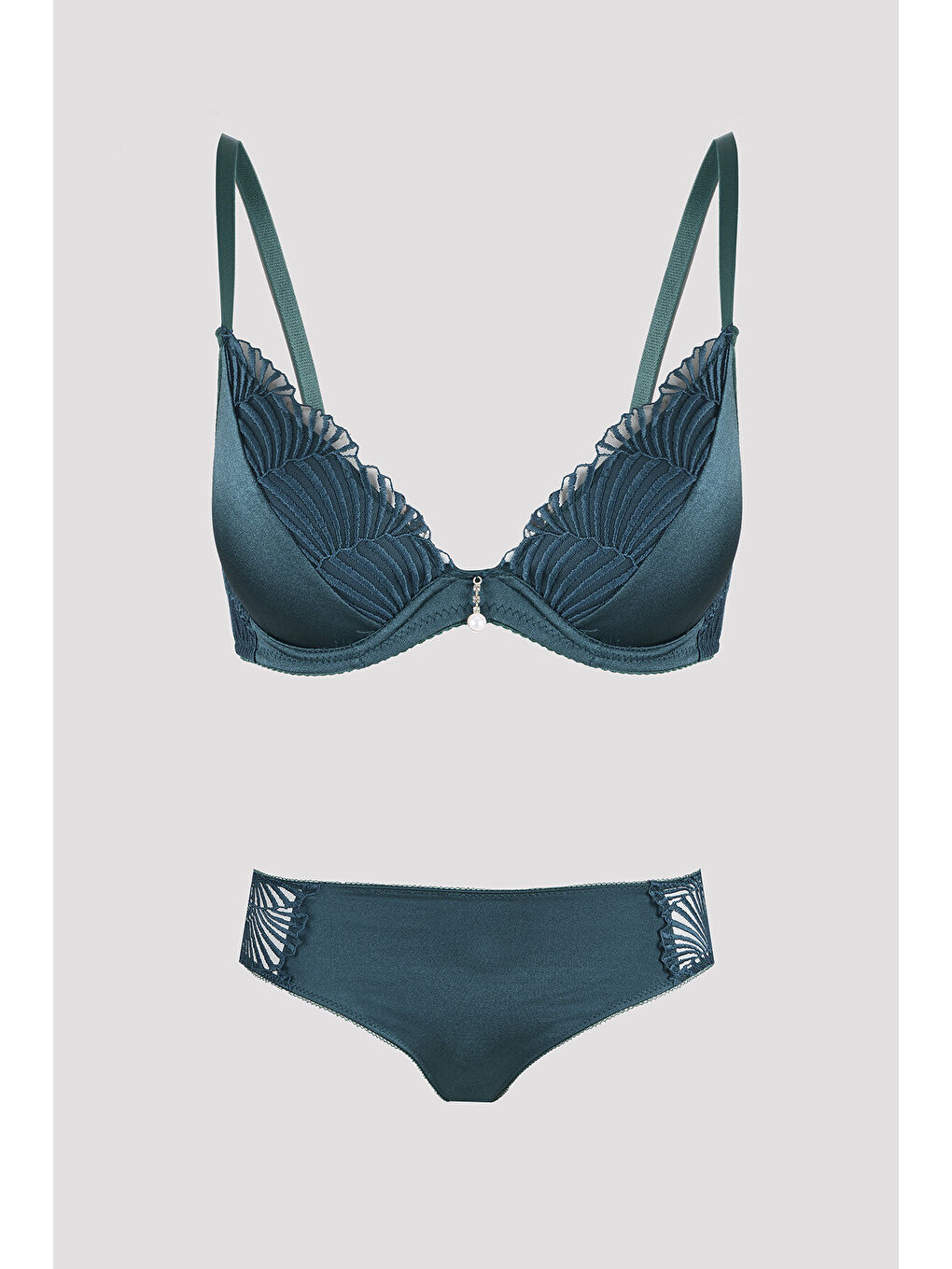 Zümrüt Yeşili Hafif Destekli Sütyen Takımı