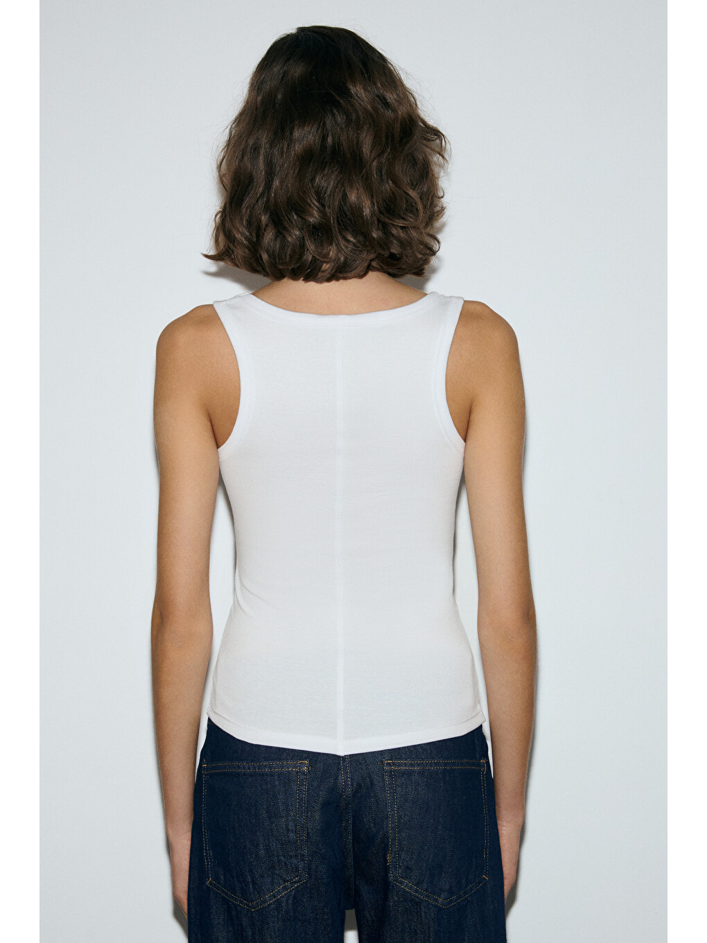 Morlıssa Kadın Yumuşak Ve Esnek Kumaşlı Taş Baskılı Slim Fit Beyaz Atlet-4