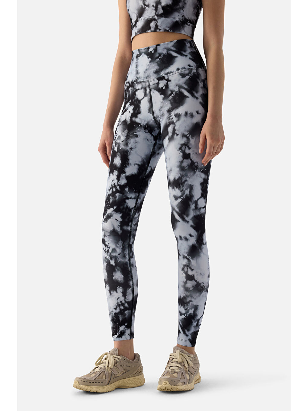 Karışık Koyu Bulut Dijital Spor Tayt-4