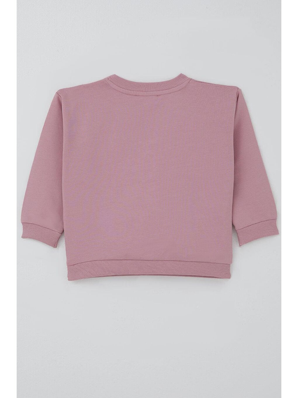Pembe Kız Çocuk Sweatshirt Kuğu Armalı Fiyonk Detaylı Gülkurusu (2-6 Yaş)-2