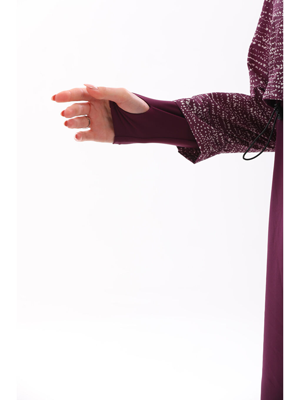 Tam Kapalı Tesettür Mayo Pera 2322 Nokta Mor-2