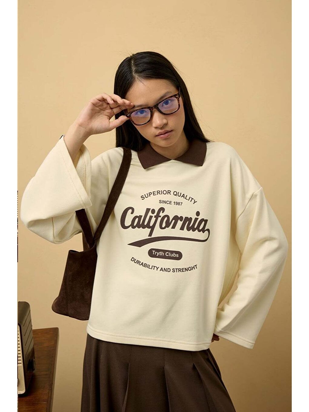 Tereyağ Sarısı California Baskılı 3 İplik