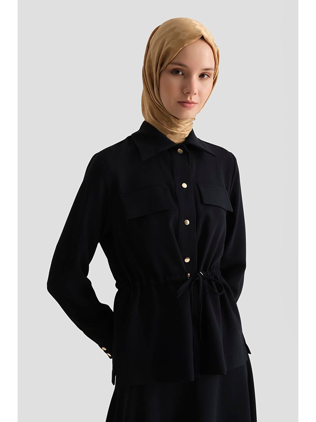 Beli Büzgülü Takım 25Yd9172 Lacivert