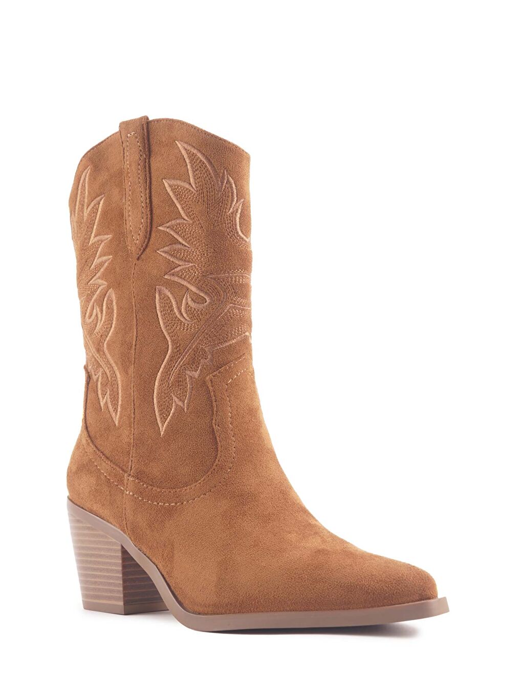 Kahverengi 24K-1002 4PR Taba Kadın Kovboy Bot-1